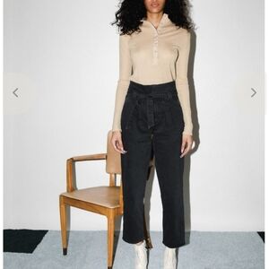 Mother High-Waisted Black Denim Jeans